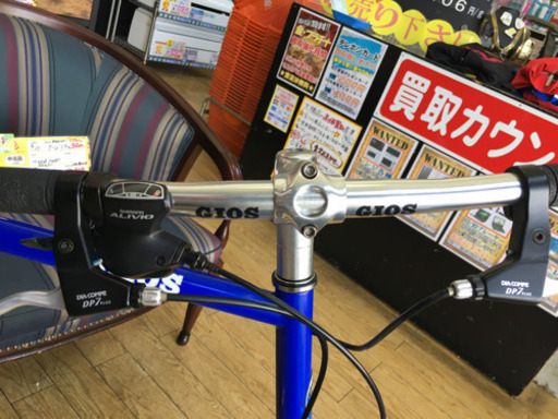 極美品 GIOS MIGNON 20インチ自転車 ミニベロ 青 510mm ジオス ミグノン