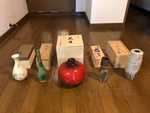 値下げしました☆花瓶　木箱入り　まとめてお譲りします。