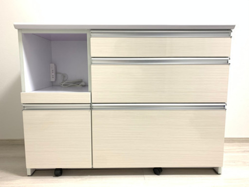 期間限定SALE◆120 食器棚カウンター　ホワイト系