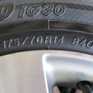 TOYOTAポルテ純正アルミホイール/YOKOHAMA　ice GUARD　iG30  175/70/14の画像