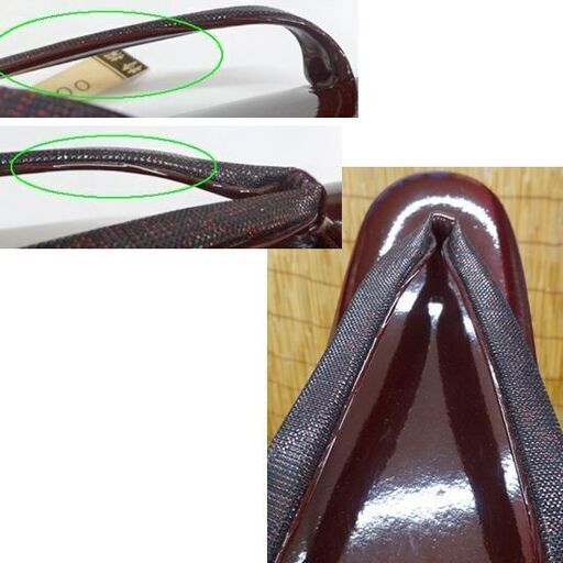 未使用品★和装小物 金鷲本舗 キンワシ印 特撰 草履・バッグセット L 小豆色/ワイン色 ラメ入 和服 着物  紫 ☆ PayPay(