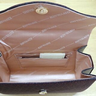 未使用品★和装小物 金鷲本舗 キンワシ印 特撰 草履・バッグセット L 小豆色/ワイン色 ラメ入 和服 着物  紫 ☆ PayPay(ペイペイ)決済可能 ☆ 札幌市 豊平区 平岸 アウトレットモノハウスの画像