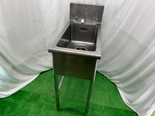 業務用　ステンレス製　蛇口付き1槽シンク　流し台　W400xD800xH850mm