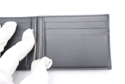 《BALENCIAGA/ロゴ 二つ折り マネークリップ》Aランク 袋 箱 極美品