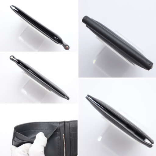 《BALENCIAGA/ロゴ 二つ折り マネークリップ》Aランク 袋 箱 極美品