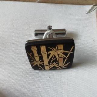 川人象嵌　カフス、ネクタイピン　純金使用品の画像