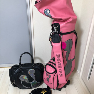 訳あり　特価　M.U SPORTS エムユースポーツ　ゴルフバッグ　中古品 M・U SPORTS MU SPORTS MU スポーツ 相良刺繍トンネルモチーフ