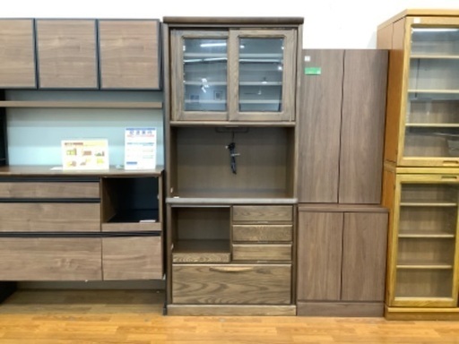 【トレファク南浦和】　レンジボード　河口家具　スライド扉　ブラウン