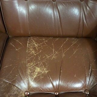 革張りソファー（傷あり）の画像