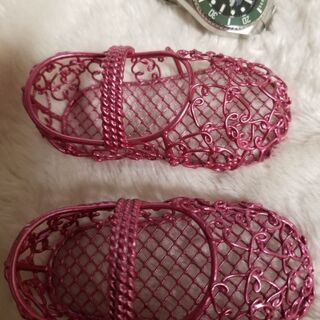 溶接アート　🎨　赤い靴　クリスマスの画像
