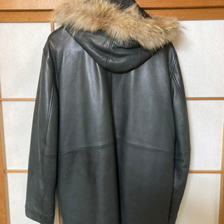 Wind Armer ウインドアーマー レザー ジャケット コートネイビーの画像
