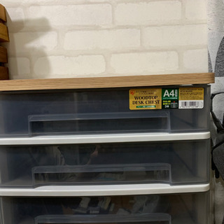 美品ウッドトップチェスト