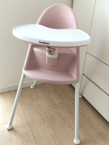 美品★BABY BJORN ベビービョルン/ハイチェア/ピンク/テーブル付き/ピンク/椅子/6ヶ月～3歳頃まで