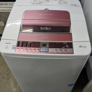 日立 8.0kg全自動洗濯機 ビートウォッシュ BW-8TV 2014年製 eco水センサー ナイアガラ ビート洗浄 エアジェット乾燥 槽自動おそうじ