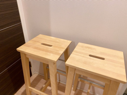 【10月8日で他の方にお譲りします】IKEA カウンター チェア