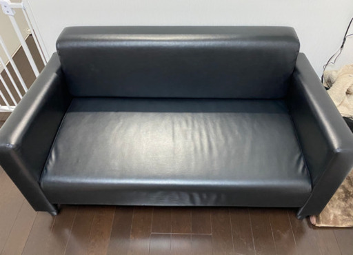★1500円引き★2人掛けソファー レザー調★
