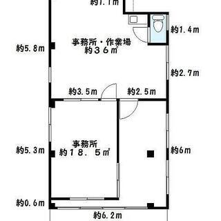 事務所、倉庫　国道4号アクセスよし！隣地駐車場あり！車寄せスペー...