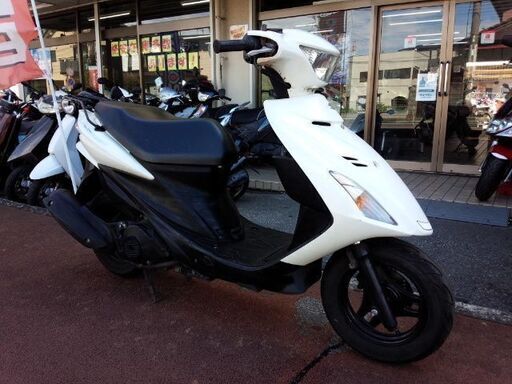 NO.3440　アドレスＶ１２５Ｓ　盗難防止警報アラーム　サイドスタンド　ホワイト☆彡