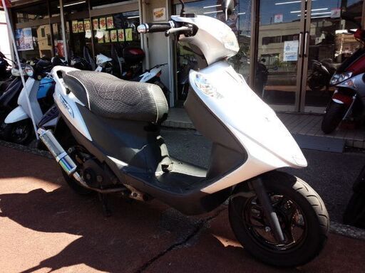 NO.3443　アドレスＶ１２５Ｇ　ヨシムラマフラー　ＬＥＤテール＆ウインカー　カスタムシート　他カスタム　シルバー　☆彡