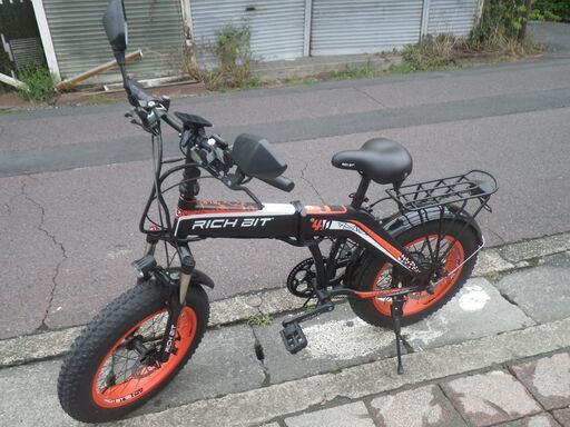 ■新古車■電動バイク 電動アシスト自転車 次世代Smart eBike RICHBIT TOP016 オレンジ ファットバイク ※自賠責付