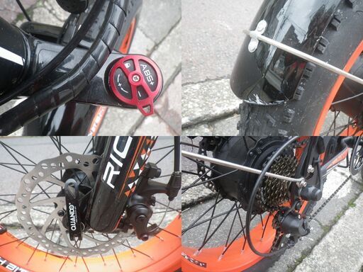 ■新古車■電動バイク 電動アシスト自転車 次世代Smart eBike RICHBIT TOP016 オレンジ ファットバイク ※自賠責付