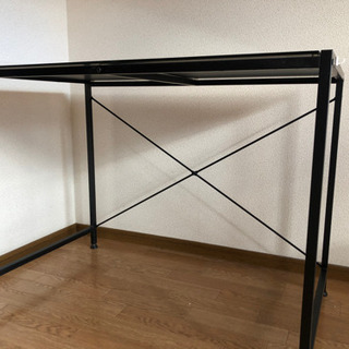 ガラス天板デスク