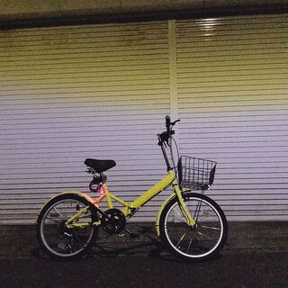  カゴ付 20インチ 折りたたみ自転車