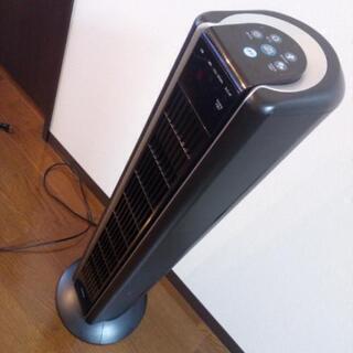 取引中【タワー扇風機】黒 マイナスイオン 首振り