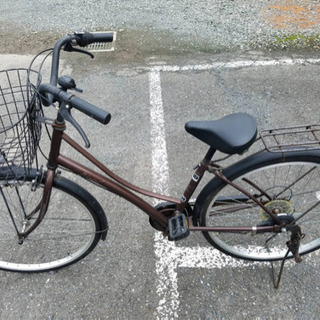 自転車　26インチ　ブラウン