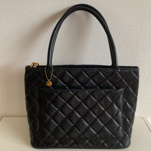CHANEL復刻トート★中古キャビア黒