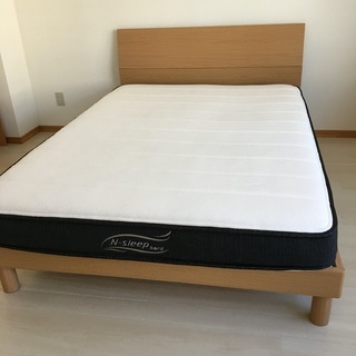 値下げ】ダブルベッド フレーム＆Nスリープマットレス by ニトリ