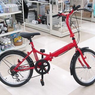 CAPTAIN STAG キャプテンスタッグ 折りたたみ自転車 20インチ 赤 未