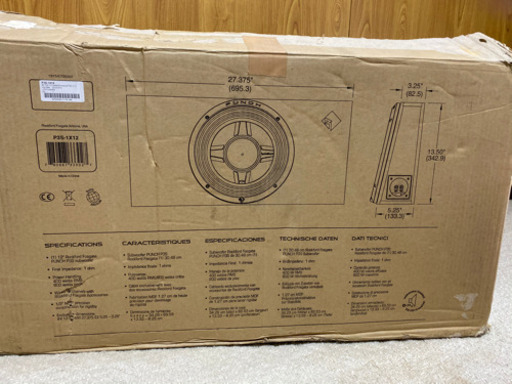 rockford 薄型サブウーファー (30cm) p3s 1×12