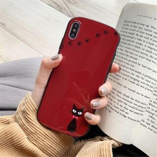 【新品】☆iPhone11 対応 ケース 赤色 ケース【猫】