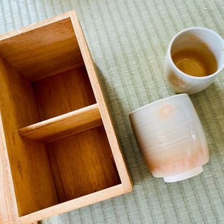 萩焼　夫婦湯呑みセット　新品未使用品の画像