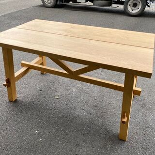 IKEA イケア ダイニングテーブル モッケルビー テーブル ナチュラル 作業台 中古品②