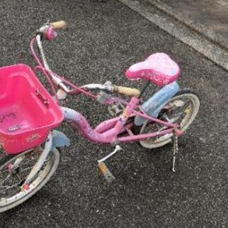 自転車 子供  幼児 小児 16インチ ピンクの画像