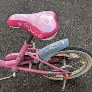 自転車 子供  幼児 小児 16インチ ピンクの画像