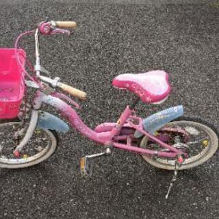 自転車 子供  幼児 小児 16インチ ピンクの画像