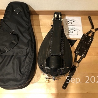 弦楽器　ハーディガーディ（専用ベルト、ケース、説明書付き）の画像