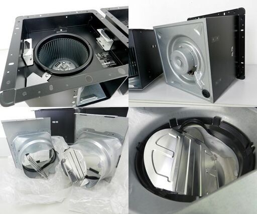 パナソニック 美品 2013年製 天井埋込形換気扇 換気扇 埋込寸法：270mm角 パイプ径：φ150mm FY-27BK7 ルーバー付き 2台セット