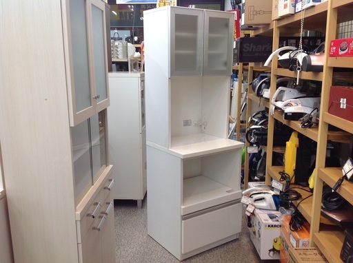 ホワイト 木製 レンジボード 【9650424】