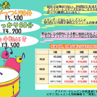 プライベートスタジオでのドラムレッスン！