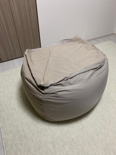 無印良品　体にフィットするソファカバーセット　ビーズクッション