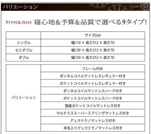 モダンライトシングルベット(コンセント、ライト、収納付き)
