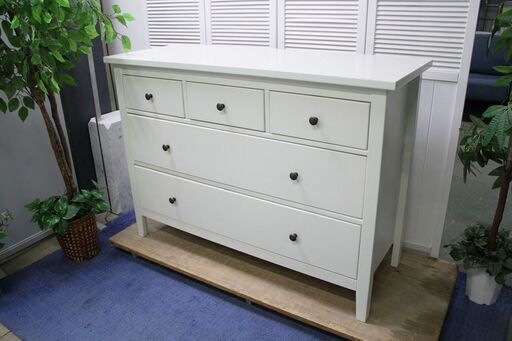 ★直接取引限定★美品、ニトリ ローチェスト カーシー　白　ホワイト　3段チェスト ニトリ（NITORI） ローチェスト(クエス 80-4LC WH) タンス たんす 衣類