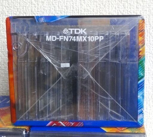 未開封品★MDディスク TDK FINE 74分 40枚セット 10枚収納ケース付 MD-FN74 赤、青、緑、黄 ミニディスク 未使