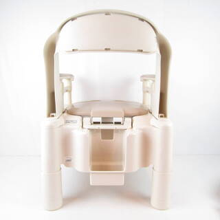ON385・【未使用品】 ポータブルトイレ ちびくまくん ベージュ FX-CP 安寿 介護用品 ノーマルタイプ 洋式 ソフト 腰掛便座 日本製の画像
