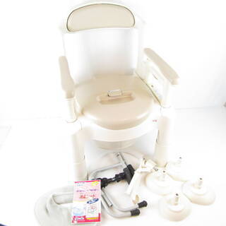 ON385・【未使用品】 ポータブルトイレ ちびくまくん ベージ...