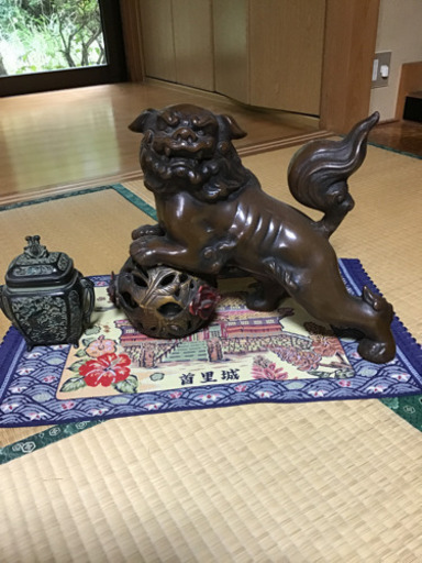 玉乗り獅子＋香炉セット